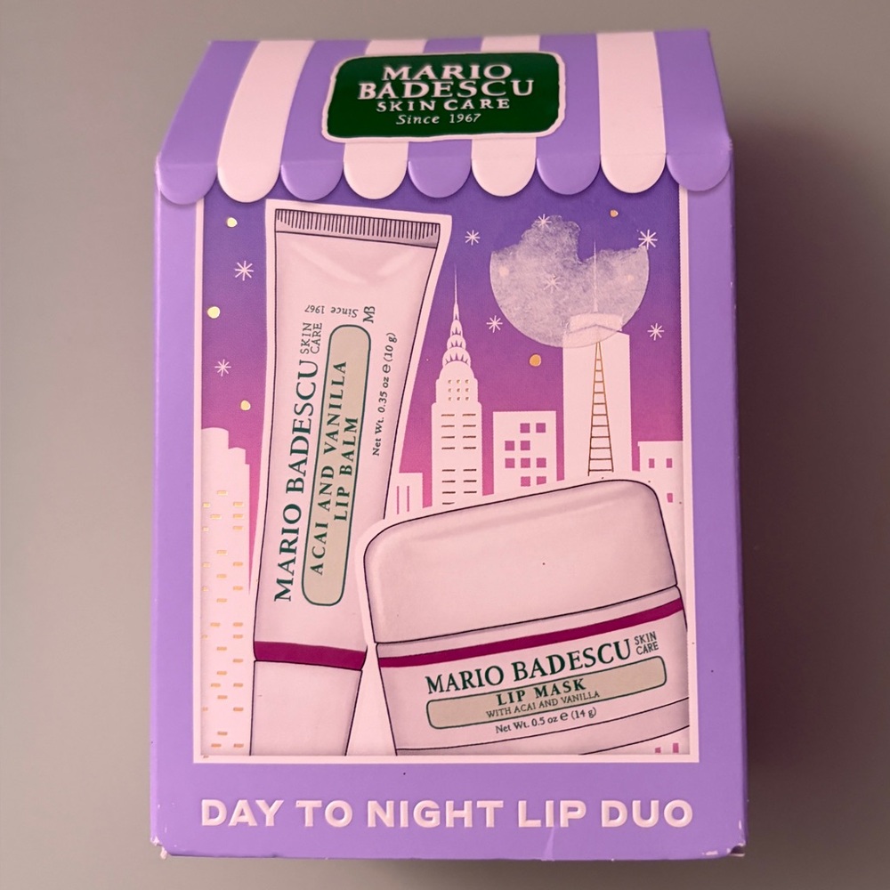 Mario Badescu Skin Care Day To Night Lip Duo Açaí and Vanilla NIB